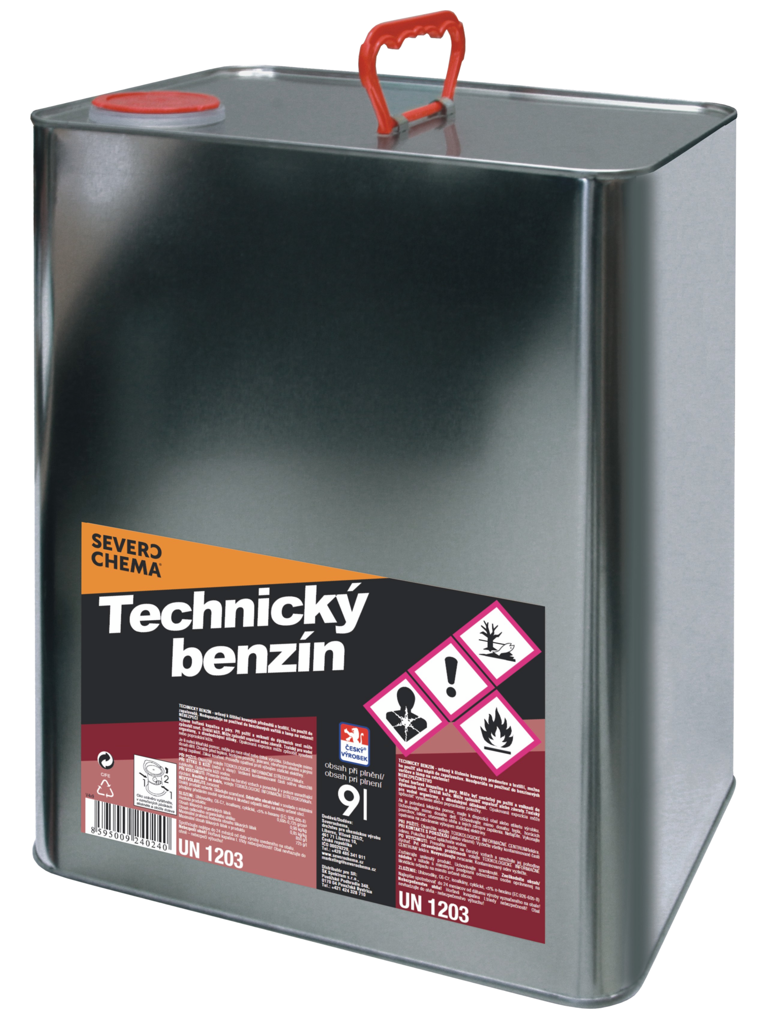 Technický benzín, 9l plech